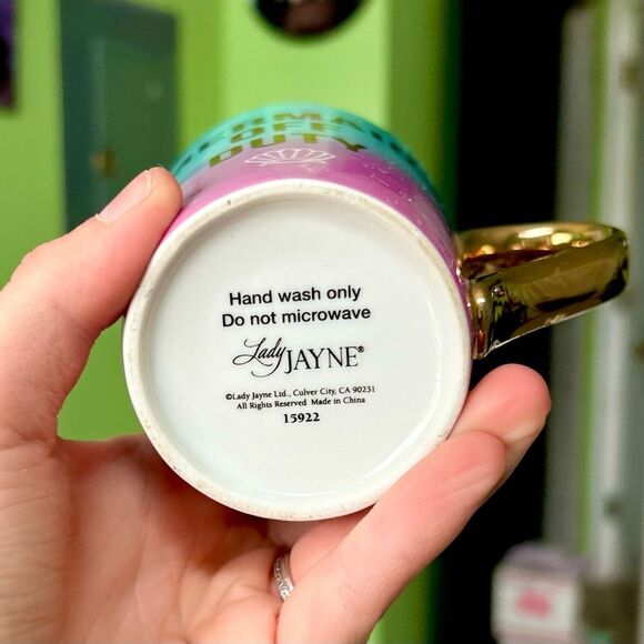 Nautical Coastal Mermaid Seashell Purple Teal Kitchen Dining Ceramic Mug - Picture 3 of 5